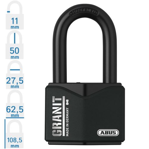 ABUS Granit 37/55HB50 SZP KA egységkulcsos lakat