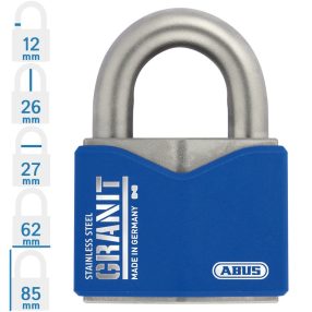   ABUS Granit 37ST/55 SZP időjárásálló rozsdamentes acél biztonsági lakat