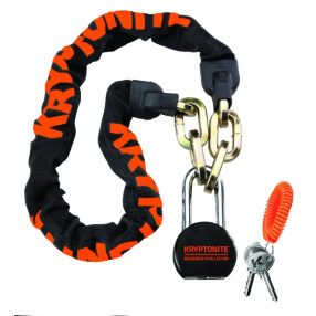 Kryptonite Messenger kulcsos láncos zár + lakat 85 cm