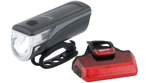 Contec Speed-LED USB akkumulátoros első+hátsó lámpa [szürke]