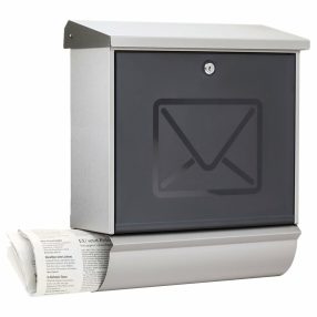   Burg Wachter LuccaSet 37130 NI nagyméretű kerítésen kívüli postaláda újságtartóval