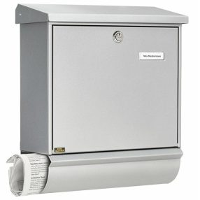   Burg Wachter ComfortSet 91300 SI nagyméretű kerítésen kívüli postaláda újságtartóval