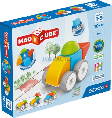 Geomag Magicube Blocks Recycled Cars 10 darabos mágneses építőjáték